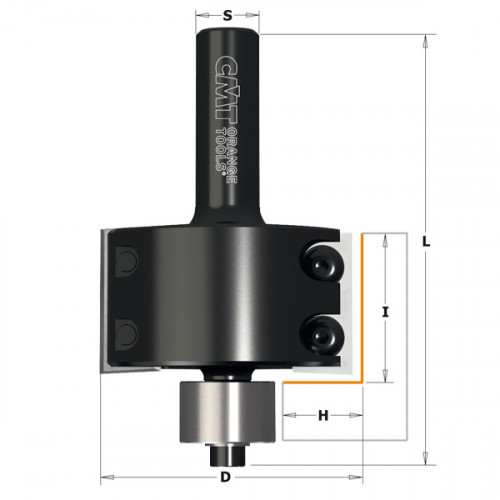 Фреза четвертная (нижн. подш.), смен.ножи HM Z2 S=12 D=50,8x28 Z2 RH CMT 660.990.11