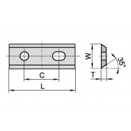 Нож поворотный CTK ST  80.0x13.0x2.2  KCR08 CERATIZIT 80360069