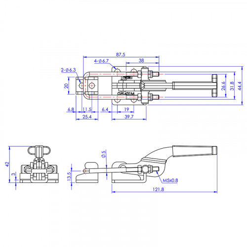 Защелка, усилие 318 кг. Woodwork GH-431