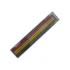 Грифели графитовые для карандаша ø2,0 мм цветные 6 шт. в наборе (красн. х2, жёлт. х2, черн. х2) Woodwork