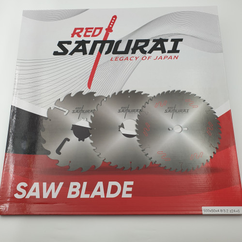 Пильный диск для многопильных станков с подрезными ножами RED SAMURAI 500x50x4.8/3.2 z24+6 WZ