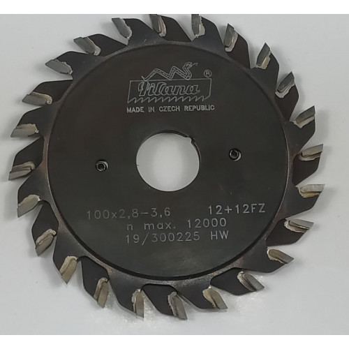 Подрезной пильный диск составной TCT Pilana 100x2.8-3.6x20 Z12+12 93.1 FZ