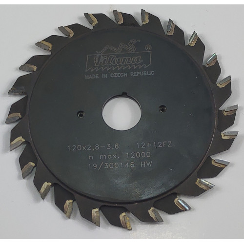 Подрезной пильный диск составной TCT Pilana 120x2.8-3.6x20 Z12+12 93.1 FZ