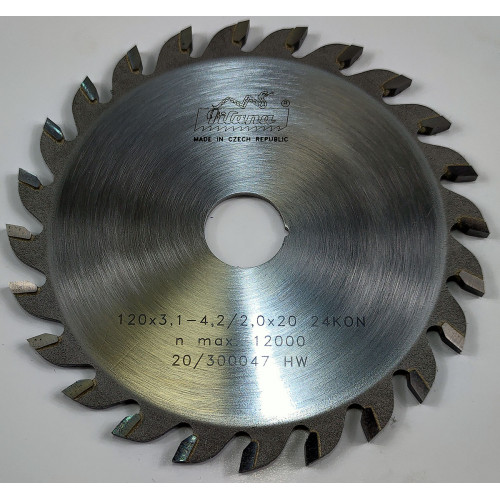Подрезной пильный диск конический TCT Pilana 120x3.1-4.2/2.0x20 Z24 93 KON