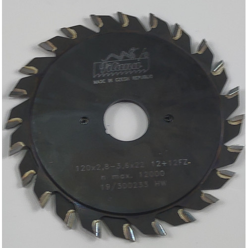 Подрезной пильный диск составной TCT Pilana 120x2.8-3.6x22 Z12+12 93.1 FZ