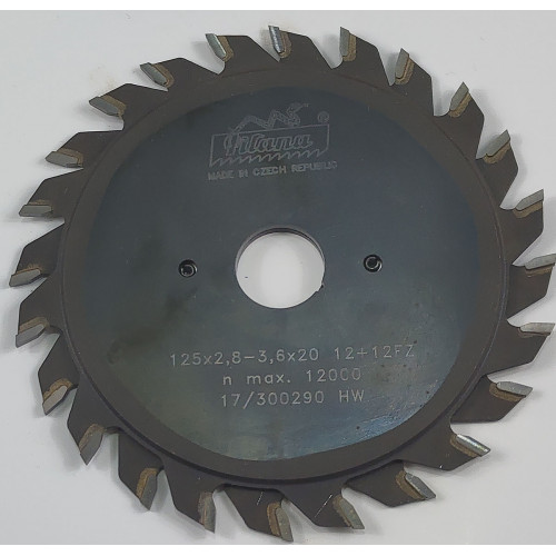 Подрезной пильный диск составной TCT Pilana 125x2.8-3.6x20 Z12+12 93.1 FZ