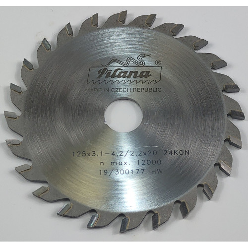 Подрезной пильный диск конический TCT Pilana 125x3.1-4.2/2.0x20 Z24 93 KON