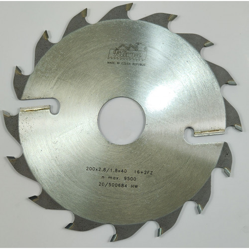 Пильный диск для многопильных станков с подрезными ножами PILANA 200x40x2.8/1.8 z16+2 94 FZ