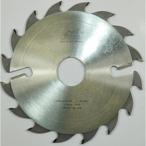 Пильный диск для многопильных станков с подрезными ножами PILANA 250x50x3.6/2.5 z16+2 94 FZ