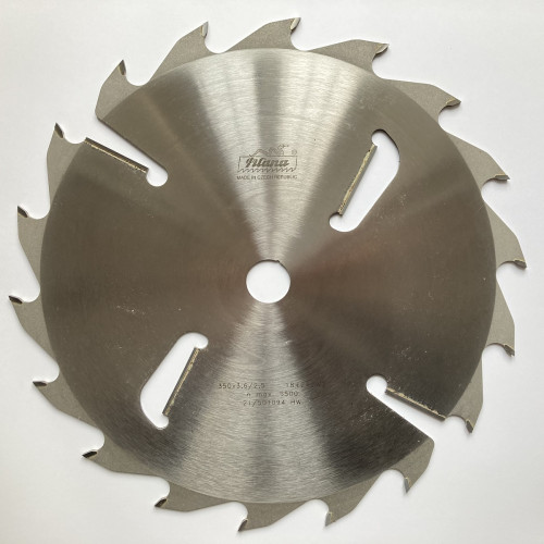 Пильный диск для многопильных станков с подрезными ножами PILANA 350x30x3.6/2.5 z18+4 WZ-TOS
