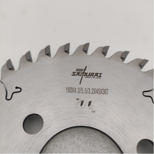 Пильный диск для раскроечных центров подрезной 160x4.3-5.5x3.2x45 Z36 RED SAMURAI