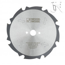 Пильный диск с PCD зубьями 184x2,4x1,6x20 Z=8 Woodwork